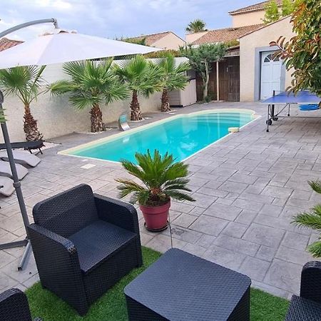 Villa Piscine De La Garrigue Florensac Luaran gambar