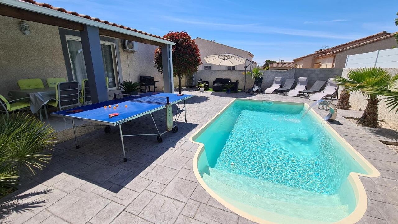 Villa Piscine De La Garrigue Florensac Luaran gambar